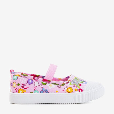 Baskets roses à fleurs Ringo pour enfants - Footwear