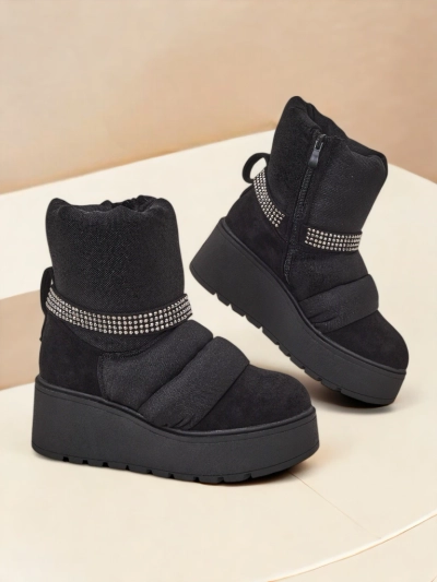 Bottes de neige compensées pour femmes Royalfashion Renosi