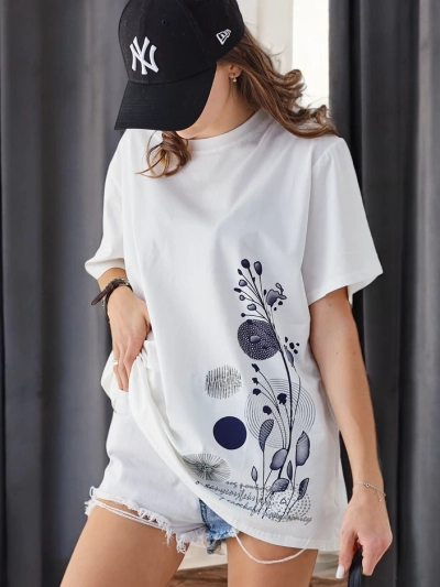 T-shirt en coton pour femmes Royalfashion avec impression