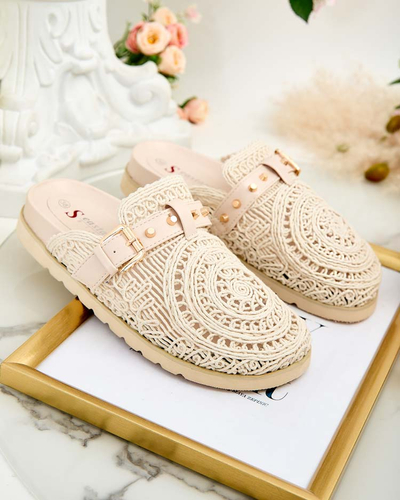 Royalfashion Tongs femme avec broderie Leronip