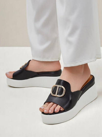 Royalfashion Sandales compensées pour femmes Daffin