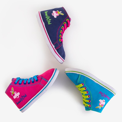 Baskets montantes enfant bleu marine Tomoko - Footwear