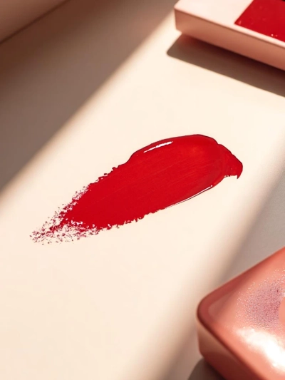 Rouge à lèvres et gloss transparent 2-en-1 Rouge vif