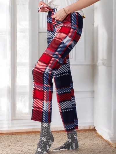 Pantalon en coton de Noël Royalfashion pour femmes, issu de pyjamas à carreaux
