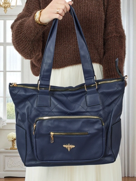 Sac à main shopper pour femme en cuir écologique matelassé Marvaya