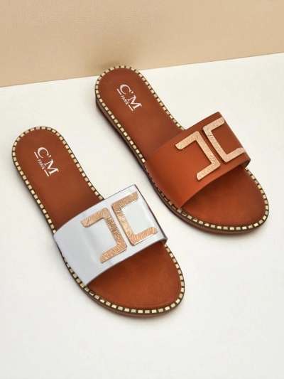Royalfashion Mules pour femme en similicuir avec décoration Gildra