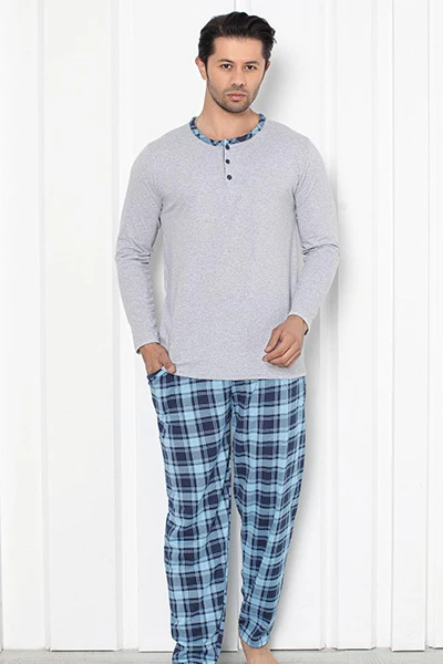 Pyjama à carreaux en coton pour homme de Royalfashion