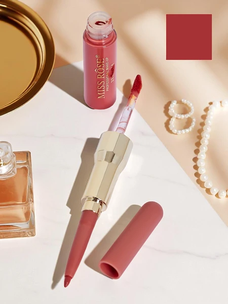 Rouge à lèvres liquide et crayon à lèvres 2-en-1 Coral Fever