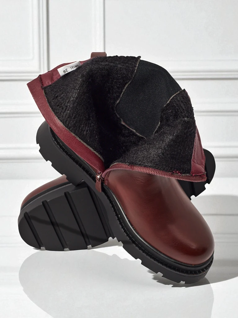 Bottines montantes pour femmes en cuir écologique Pearl Mist