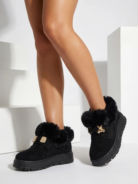 Royalfashion Bottes courtes pour femmes a'la bottes de neige Dobis