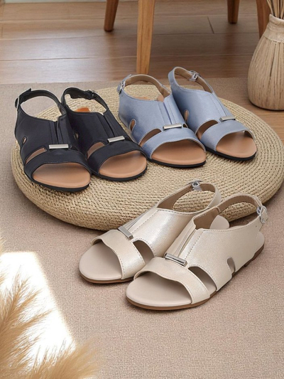 Royalfashion Sandales plates pour femmes Solea Comfort