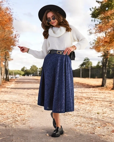 Jupe midi pour femmes Royalfashion