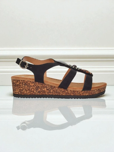 Royalfashion Sandales compensées femme avec pierres Grace Shine