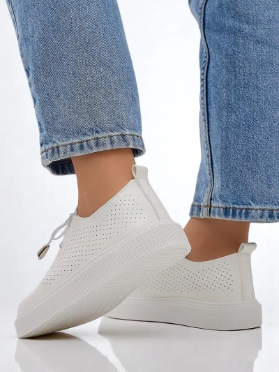 Royalfashion Chaussures de sport lacées perforées pour femmes Vaned