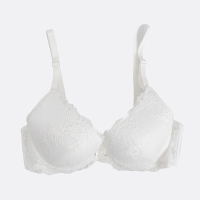 Soutien-gorge crème avec inserts en dentelle - Sous-vêtements