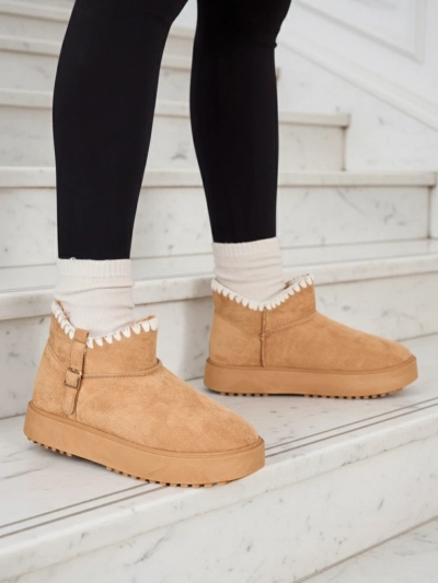 Royalfashion Bottines courtes pour femmes de style botte de neige Ewioz