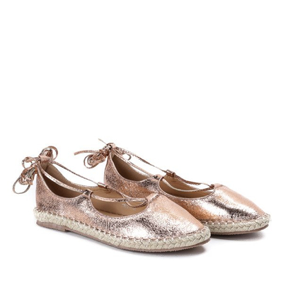 Espadrilles nouées en or rose Vinea - Chaussures