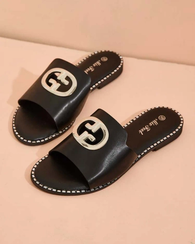 Royalfashion Tongs à semelle plate Fim pour femme