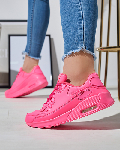 Chaussures de sport sneaker rose fluo pour femmes Faducy- Footwear