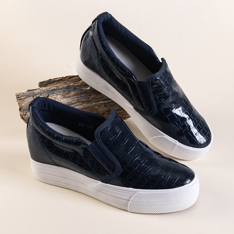 OUTLET Chaussures de sport pour femmes bleu marine avec un coin intérieur Moriko - Footwear