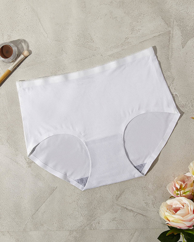 Culotte ajourée blanche pour femme - Slip - Sous-vêtement