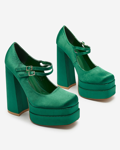 Vert escarpins à talons hauts pour femmes Elika - Chaussures