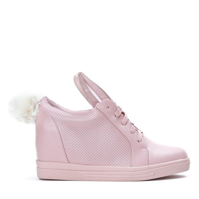 Sneakers compensées roses avec oreilles et pompon Carry - Footwear 1