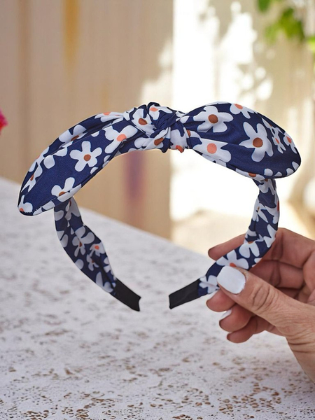 Serre-tête Royalfashion avec nœud et imprimé fleuri Florinka