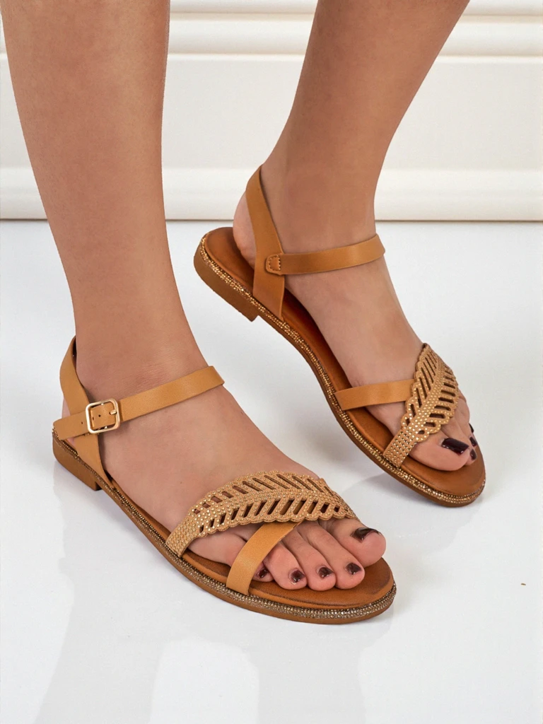 Royalfashion Sandales plates pour femmes Willow Grace