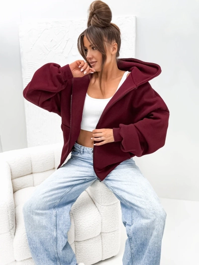 Royalfashion Sweat à capuche en coton molletonné pour femme Butterfly