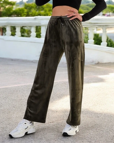 Royalfashion Pantalon de survêtement femme a'la velour