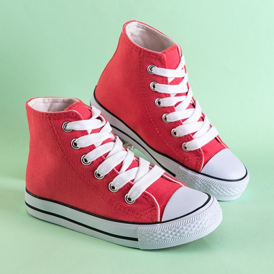 Baskets hautes pour enfants corail Wikitoria - Chaussures