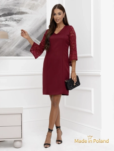 Mini-robe pour femmes à manches en dentelle Livia Style