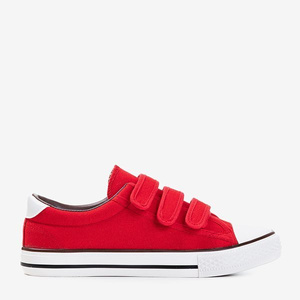 Baskets femme velcro rouges Lozari - Footwear