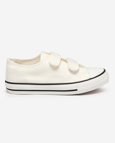 OUTLET Baskets velcro Bovis fille blanc écru - Footwear