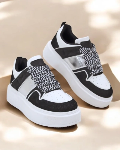 Royalfashion Baskets de sport à plateforme pour femmes Gevigos