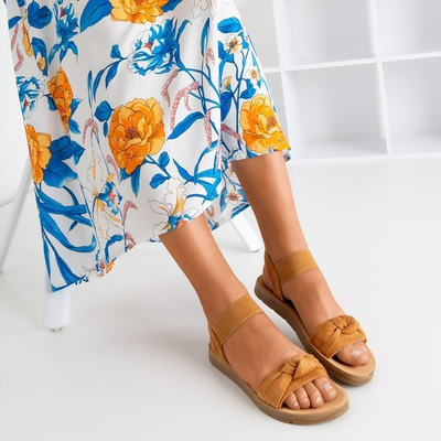 Sandales femme rougeâtre marron - Chaussures 1