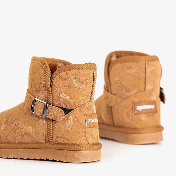 Bottes de neige marron pour enfants avec boucle Smaragda - Footwear