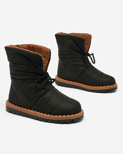Royalfashion Bottes de neige à enfiler pour femme en noir Nevonsis