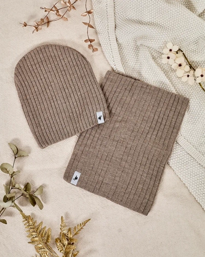 Royalfashion Ensemble d'hiver universel - bonnet avec snood