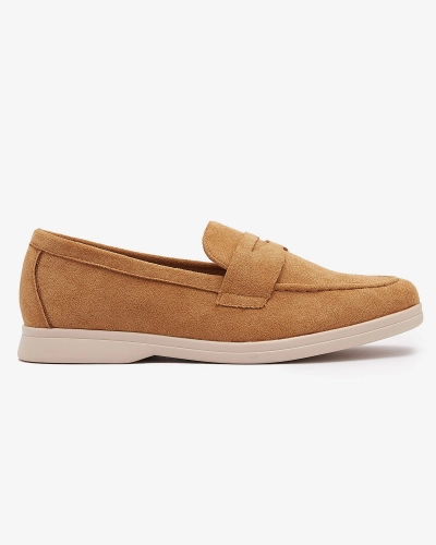 Mocassins femme en éco-suède couleur camel Daffer- Footwear
