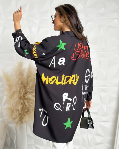 Royalfashion Robe tunique a'la à motifs pour femme