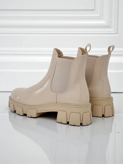 Royalfashion Bottines à semelle massive en cuir écologique verni Calista Weide