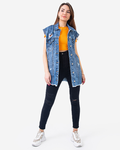 Gilet en jean bleu - Vêtements