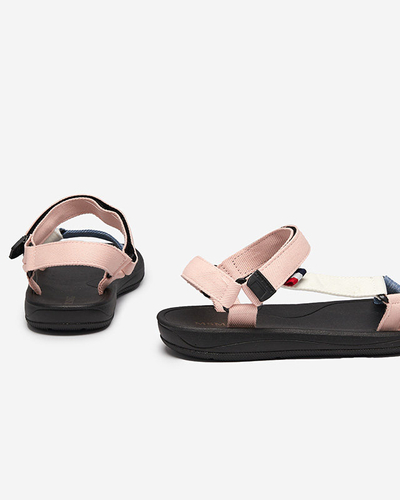 Sandales roses en tissu pour femme Ojo- Footwear