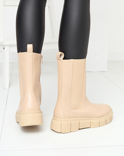 Bottines à plateforme pour femme en beige Couell - Footwear