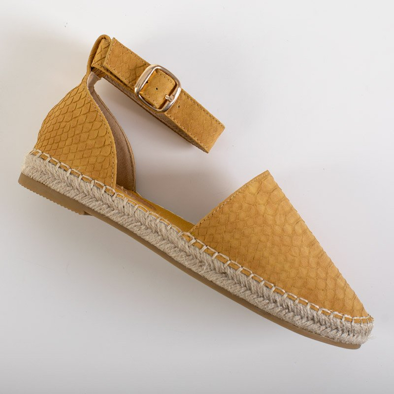 Sandales femme jaune avec gaufrage animal Domiel - Footwear