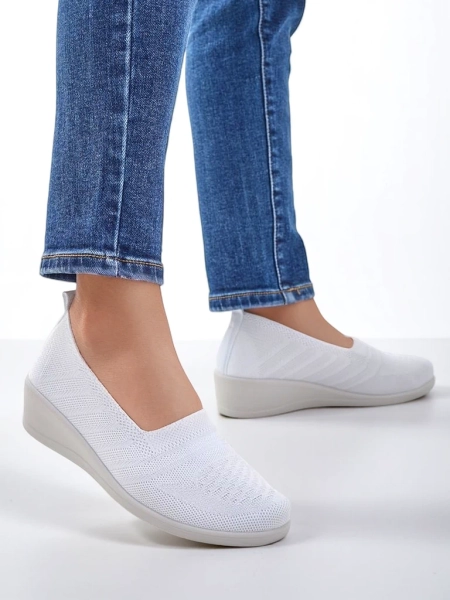 Fleur Blanche Thermis - Élégantes Chaussures Compensées pour Femmes
