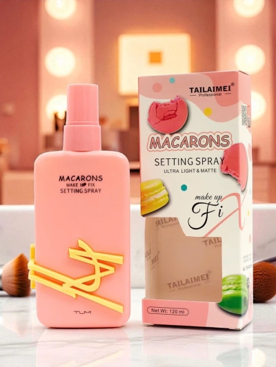 Macarons Spray Fixateur de Maquillage Rose