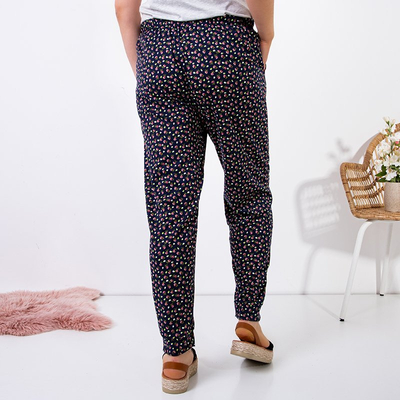 Pantalon grande taille femme bleu marine - Vêtements